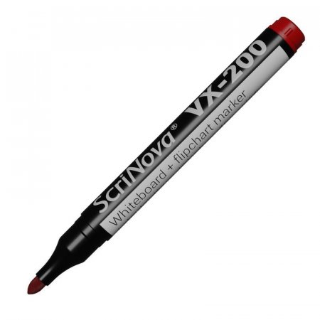 Маркер для досок и флипчарт ScriNova VX-200 красный (толщина линии 1-3 мм)