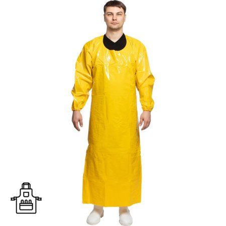 Фартук защитный КЩС Робин 2 полиуретановый желтый 0,15 мм