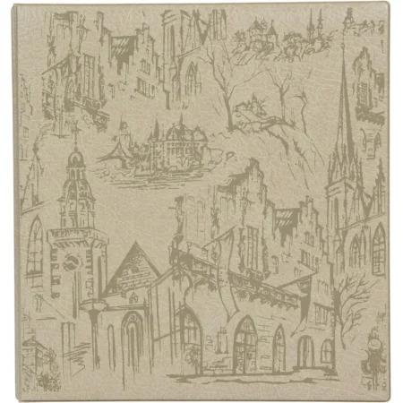 Визитница настольная Комус пластиковая на 320 визиток бежевая