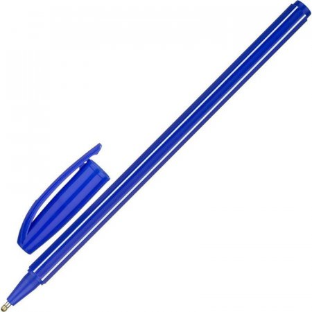 Ручка шариковая одноразовая Attache Economy синяя (синий корпус, толщина  линии 0.7 мм)