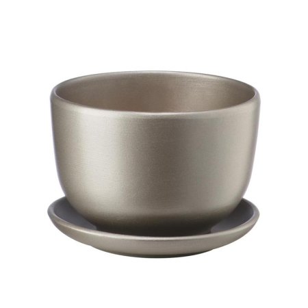 Горшок для цветов Бутон темно-серый (13х13х9 см)