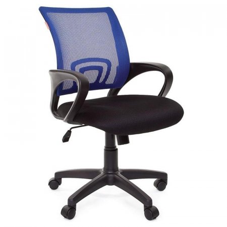 Кресло офисное Chairman 696 синее/черное (сетка/ткань, пластик)