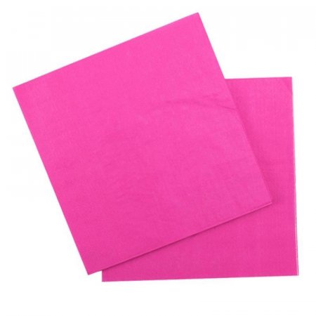 Салфетки бумажные Пати Бум Hot Pink 33х33 см розовые 12 штук в упаковке