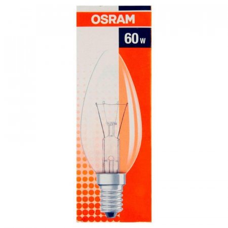 Лампа накаливания Osram 60 Вт Е14 свеча прозрачная 2700 К теплый белый свет