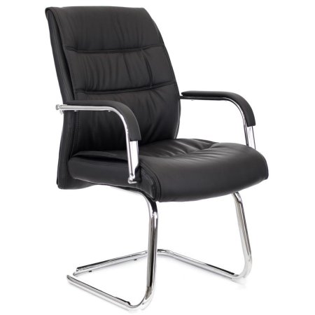 Конференц-кресло Everprof Bond CF черное (искусственная кожа, металл хромированный)