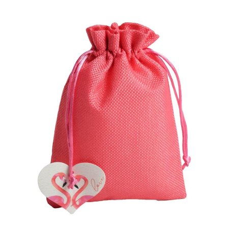 Мешочек подарочный Фламинго розовый (13x18 см)