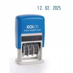 Датер автоматический Colop S120 Bank, шрифт 3,8мм, месяц цифр, мини, пластиковый