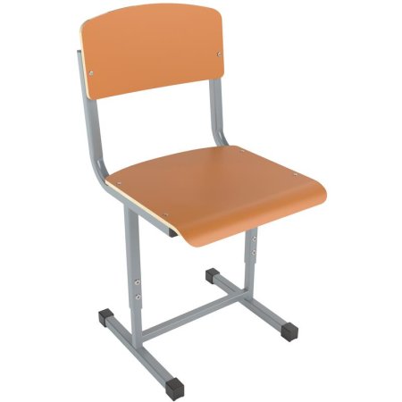 Стул ученический Школьная мебель Школа (оранжевый/серый, рост 5-7)