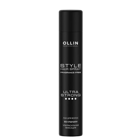 Лак для волос Ollin Style ультрасильной фиксации без отдушки 400 мл