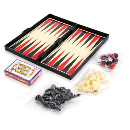 Настольная игра Шахматы магнитные 4в1 (шашки/нарды/карты)