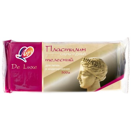 Пластилин скульптурный Луч телесный 500 г твердый Пластилин скульптурный Луч телесный 500 г твердый