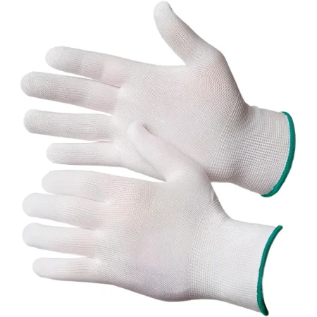 Перчатки рабочие защитные Gward  NP1001 нейлоновые белые (13 нитей, 13  класс, размер 10 (XL), 12 пар в упаковке)