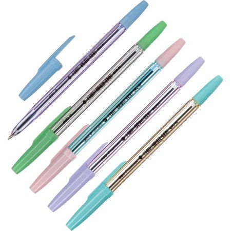 Ручка шариковая неавтоматическая в ассортименте Deli P1-Macaron синяя  (толщина линии 0.5 мм)