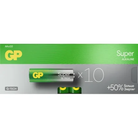 Батарейки GP Super пальчиковые AA LR6 (10 штук в упаковке)