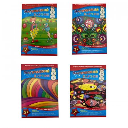 Набор картона Апплика (А4, 7 листов, 7 цветов, мелованный/немелованный)