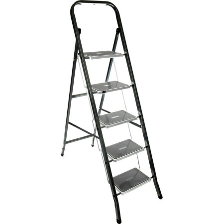 Стремянка стальная Zalger Jet Black 5 ступеней (9920-5) Стремянка стальная Zalger Jet Black 5 ступеней (9920-5)