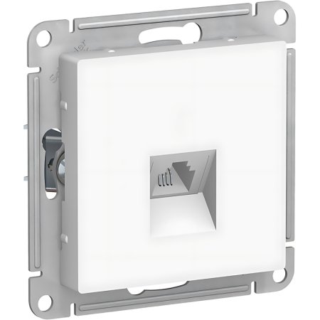 Розетка Systeme Electric AtlasDesign с рамкой скрытого монтажа белая  (1240159)