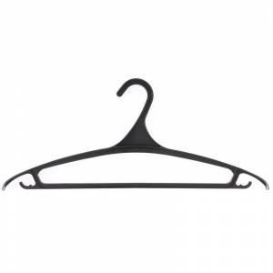 Вешалка-плечики Elfe пластиковая для верхней одежды черная (размер 52-54)