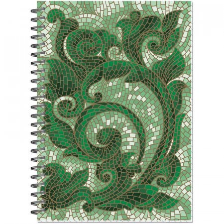 Бизнес-тетрадь Attache Мозаика зеленая А5 80 листов в клетку на спирали  (146x205 мм)