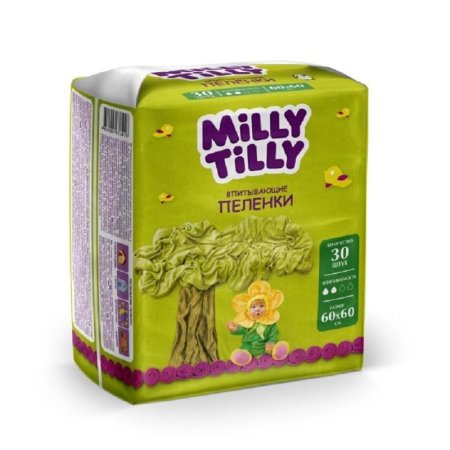 Пеленки одноразовые Milly Tilly Normal 60x60 см (30 штук в упаковке)