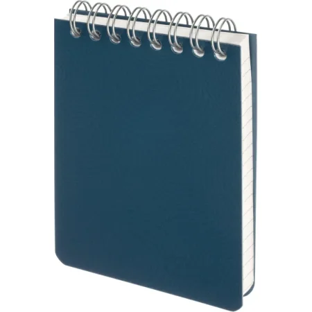 Блокнот Комус Пластик-Металлик А7 80 листов синий в клетку на спирали  (76х117 мм) Блокнот Комус Пластик-Металлик А7 80 листов синий в клетку на спирали  (76х117 мм)