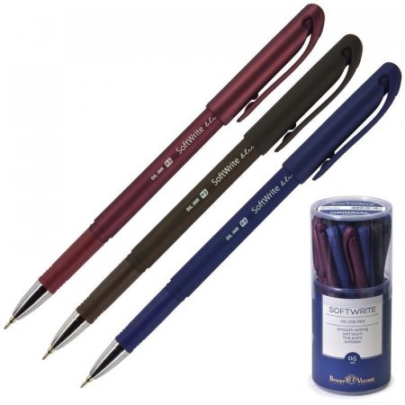 Ручка шариковая неавтоматическая масляная Bruno Visconti Softwrite Original синяя (тощина линии 0,5 мм)