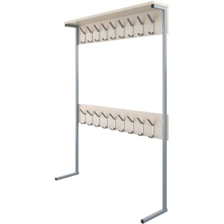 Вешалка односторонняя Комус Мебель (дуб шамони светлый/серый,  1200х275х1600 мм)