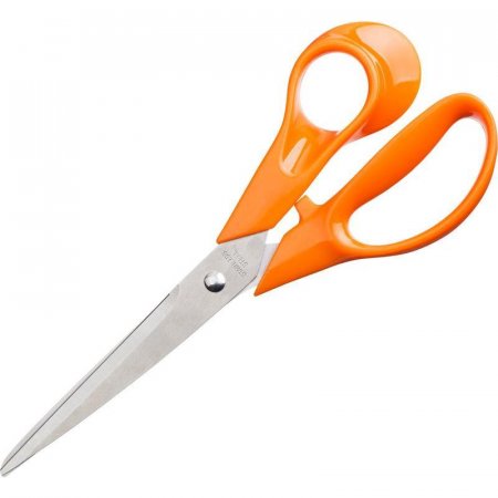 Ножницы 203 мм с пластиковыми эллиптическими ручками, оранжевые