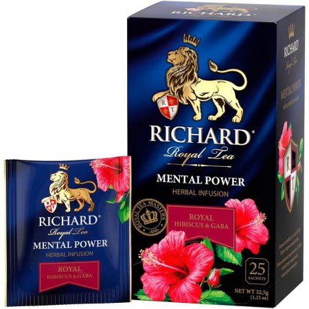 Чай Richard Royal Hibiscus & Gaba Mental Power фруктовый 25  пакетиков
