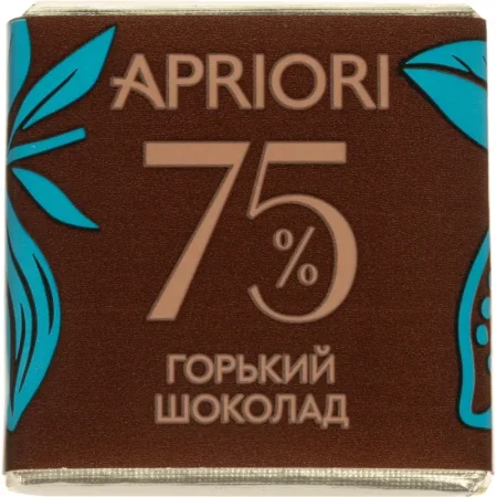 Шоколад порционный Apriori горький 75% какао (1250 г в упаковке)