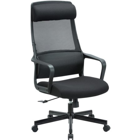 Кресло для руководителя Easy Chair 595 ТС черное (сетка/ткань, металл)