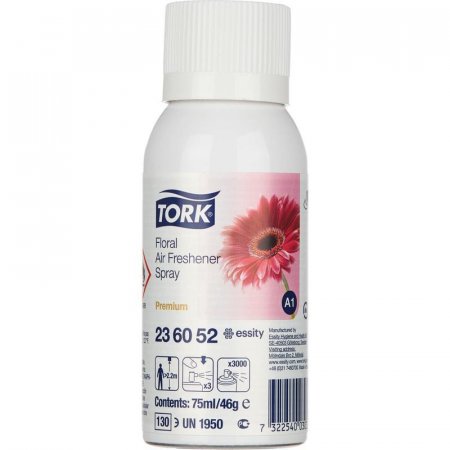 Сменный баллон для автоматического освежителя Tork Premium А1 цветочный 75 мл (артикул производителя 236052)
