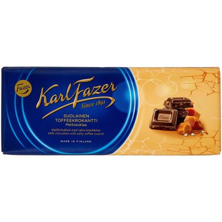 Шоколад Karl Fazer молочный с крошкой из соленой карамели 200 г