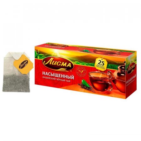 Чай Лисма Насыщенный черный 25 пакетиков