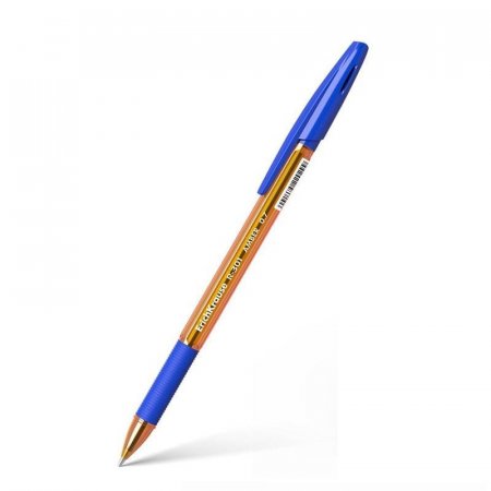 Ручка шариковая неавтоматическая ErichKrause R-301 Amber Stick&Grip синяя (толщина линии 0.35 мм)