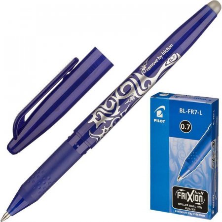 Ручка гелевая со стираемыми чернилами Pilot BL-FR7 Frixion синяя (толщина линии 0.35 мм)