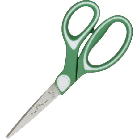 Ножницы 150 мм Bruno Visconti Ladycut с пластиковыми прорезиненными  анатомическими ручками зеленого цвета