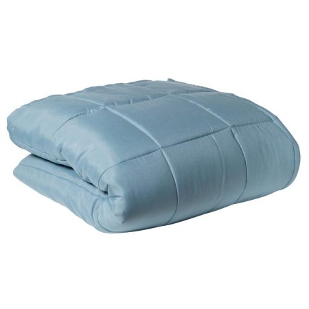 Одеяло KyuAr 150х200 см лебяжий пух/микрофибра стеганое (синее)
