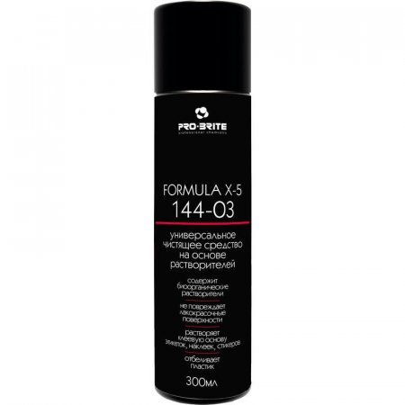 Профессиональное средство на основе растворителей для удаления следов клейкой ленты/этикеток/чернил Pro-Brite Formula X-5 300 мл