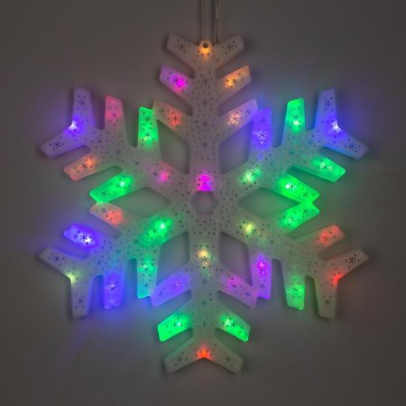 Фигура светодиодная Снежинка разноцветный свет (40x2x40 см)