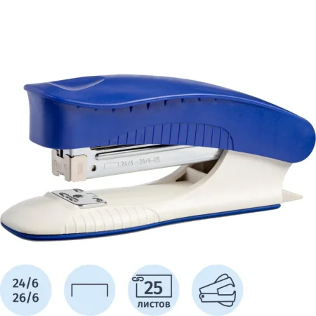 Степлер Комус PSBL2425 до 25 листов синий