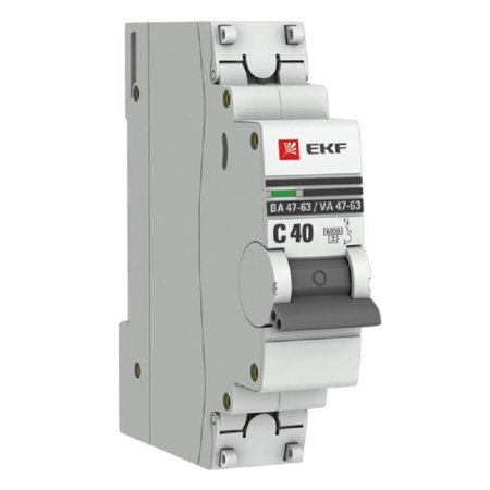 Выключатель автоматический EKF 1П 40А С 4500А (mcb4763-1-40C-pro)