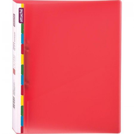 Папка на 2-х кольцах Attache Diagonal пластиковая 25 мм красная