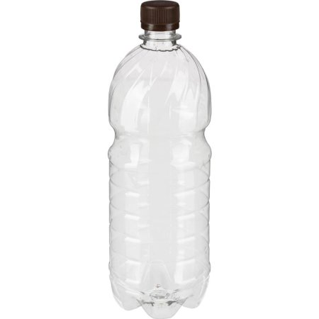 Бутылка с крышкой пластиковая прозрачная 1000 мл с узким горлом (100  штук в упаковке)