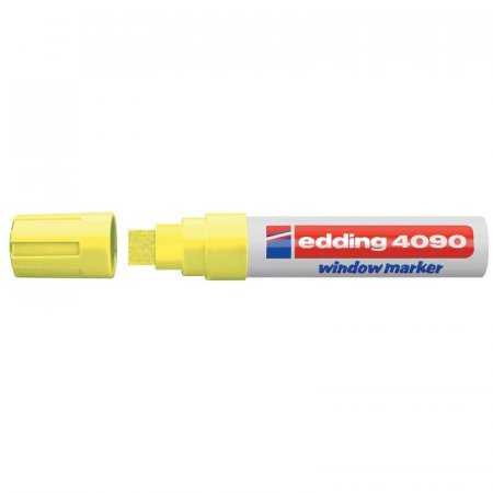 Маркер для окон Edding E-4090/65 (толщина линии 8мм, неоновый желтый, стираемый)