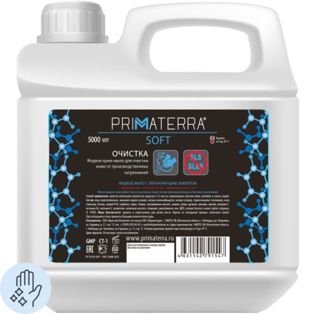 Крем-мыло жидкое Primaterra Soft очищающее для рук и лица 5 л Крем-мыло жидкое Primaterra Soft очищающее для рук и лица 5 л