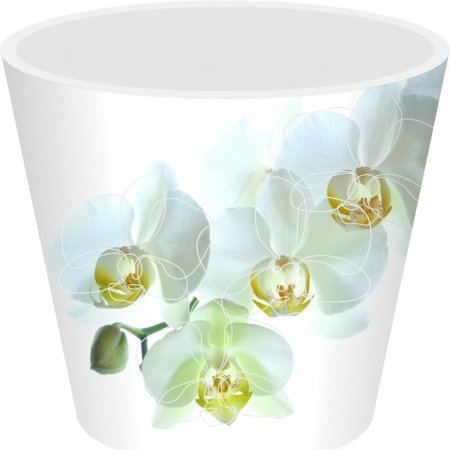 Горшок для цветов InGreen Фиджи Орхид белый (16х16х14.5 см)