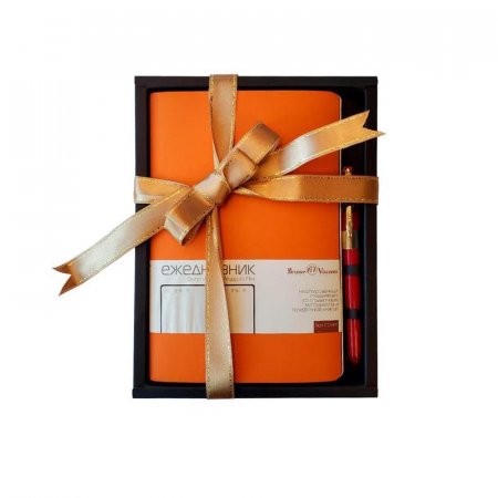 Набор подарочный Bruno Visconti Megapolis Flex (ежедневник оранжевый, ручка) (артикул производителя 3-531/06-2)