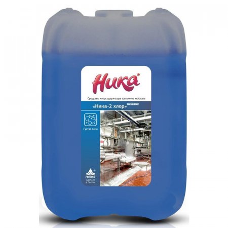 Моющее средство для санитарной мойки с дезинфицирующим эффектом Ника-2  Хлор 6 кг (концентрат)