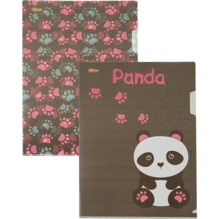 Папка уголок №1 School Panda А4 пластиковая в ассортименте (2 штуки в  упаковке)